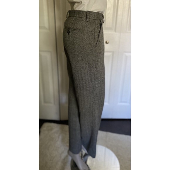 Vintage J. Crew Favorite Fit Wool Herringbone Gray Dress Pants Size 6 -Lined - Picture 5 of 14